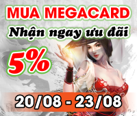 Mua Megacard - Nhận ngay ưu đãi 5%