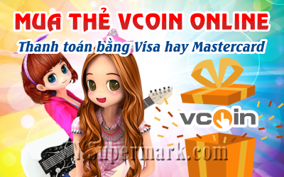 Mua thẻ Vcoin bằng Visa hay Mastercard chiết khấu cao
