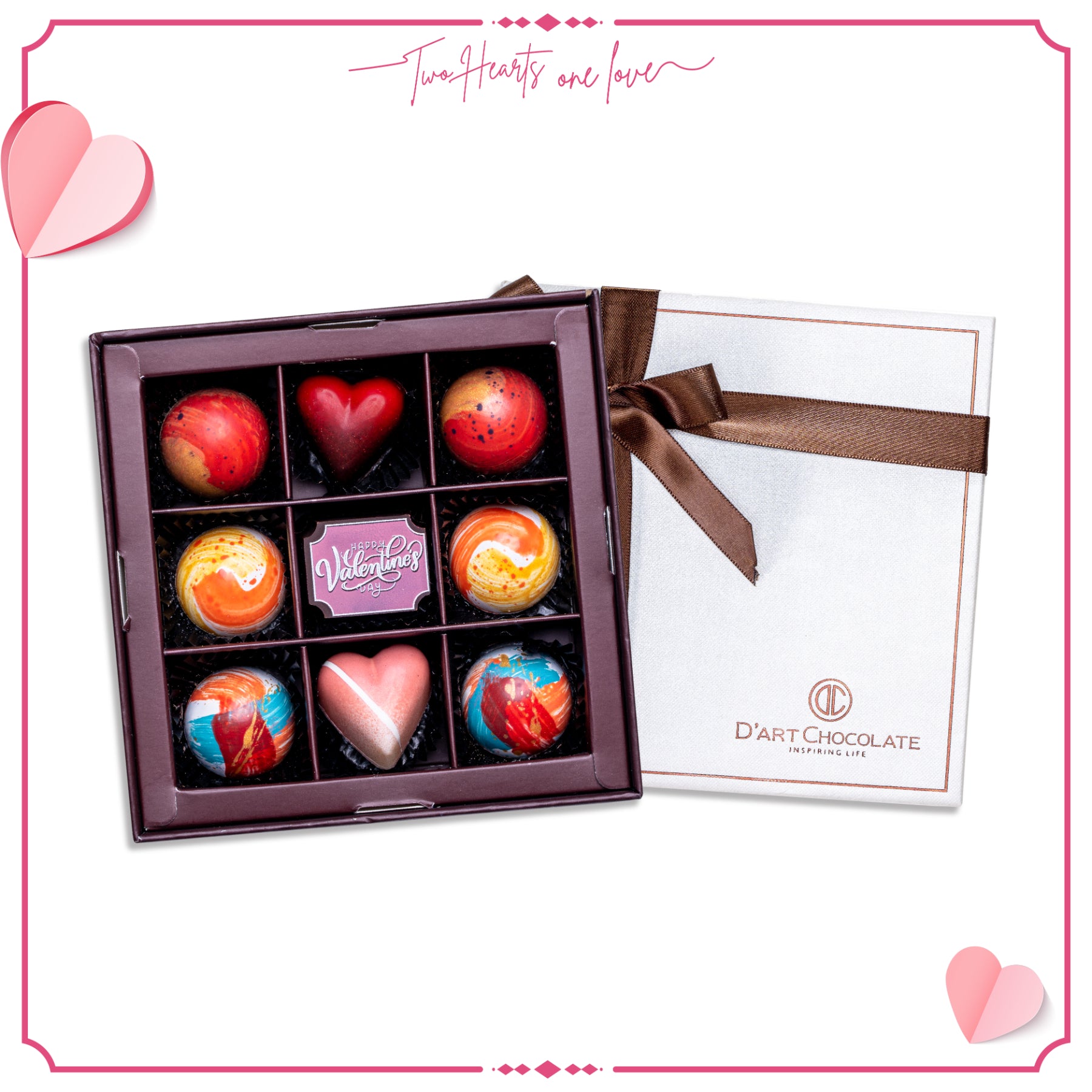 HỘP CHOCOLATE 9 VIÊN TƯƠI VALENTINE