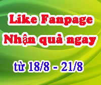 Like Fanpage - Nhận Quà Ngay