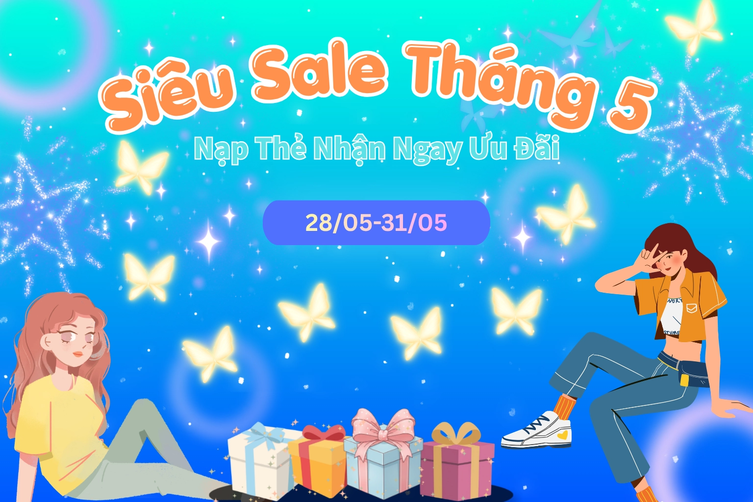 Siêu Sale Tháng 5 – Nạp Thẻ Nhận Ngay Ưu Đãi