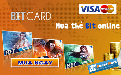 Mua thẻ Bit bằng Visa, Mastercard nhanh gọn trong 3 phút